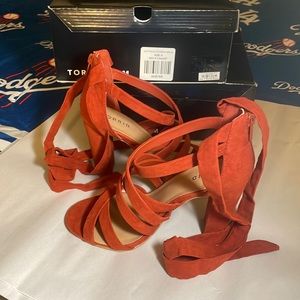 TORRID 8W  color: Potters Clay Strappy Wrap open toe heels